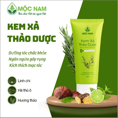 Kem xả thảo dược Mộc Nam dưỡng tóc mềm mượt, không gây bết tóc